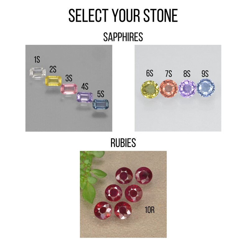 Anpassad ring safirring rubinring personlig ringgåva minimalistisk ring stapelring vigselring alternativ förlovningsring ädelsten bild 9