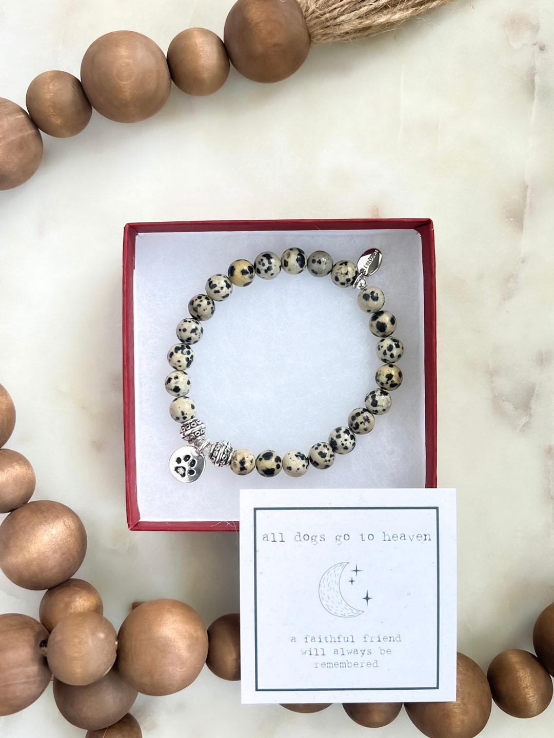Dog Memorial Bracelet Pet Memorial Bracelet Sympathy Gift for Pet Loss ...