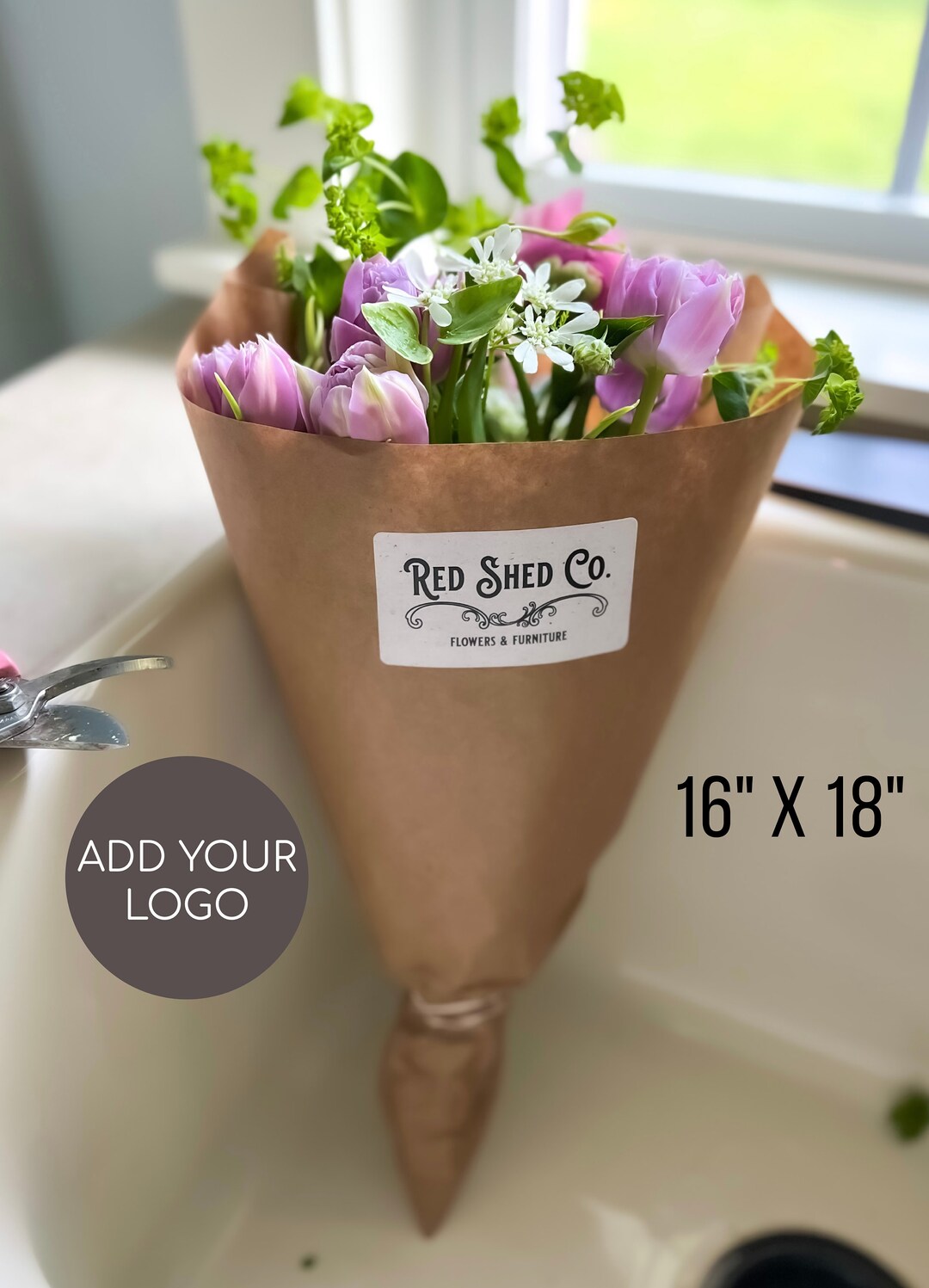 Kraft Paper Bouquet Sleeve for Market Bouquet Wrap for Bouquet Paper