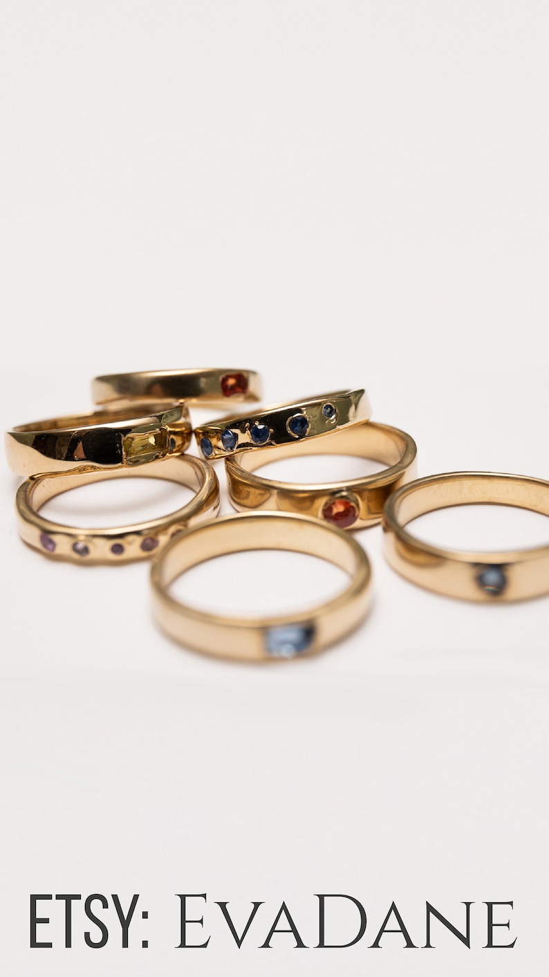custom ring personalized ring minimalist ring sapphire ring ruby ring stacking ring band dainty ring band gemstone ring gold ring silver ring alternative engagement ring wedding band wedding ring promise ring anniversary gift ring modern ring band