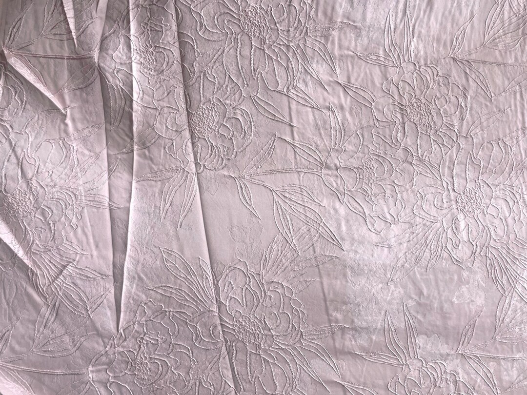 Pink Floral Jacquard Fabric 58 " Sold by the Yard - Etsy