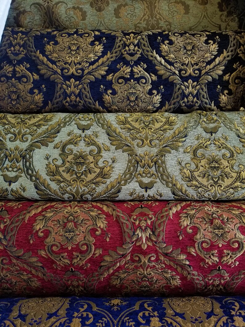 Elegant Brocade Jacquard Chenille Fabric sold by the yard Etsy