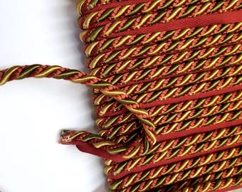 Cord W / Lip 3/8 Twisted verkauft durch 2 Meter Mischfarben