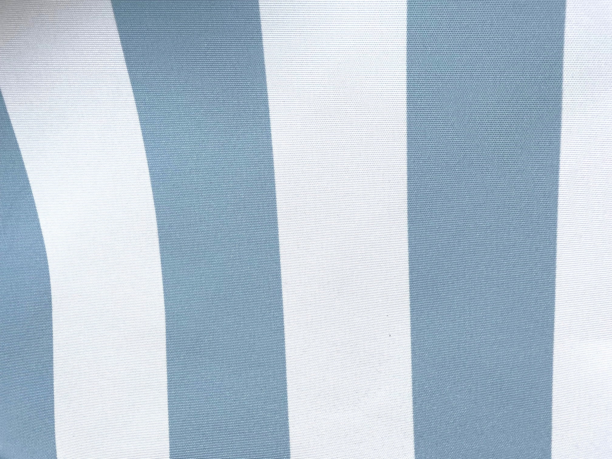 Iceberg Blue and white stripe Linen look indoor/outdoor fabric 58" Sold by the yard