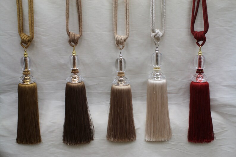 PAIRS OF 2 Decorative Designer's Extra Heavy Long Tieback