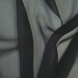 CHIFFON MESH Color Black sold by the yard 58/60&quot;