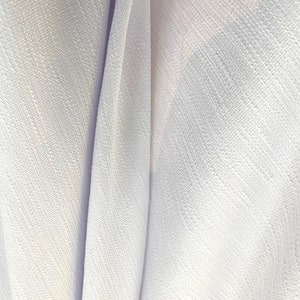 Polyester Linen look alike color white textured 120" Sold by the Yard