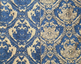 Damask Chenille Fabric luxurious Jacquard Renaissance sold by the yard 60&#39;&#39; Wide