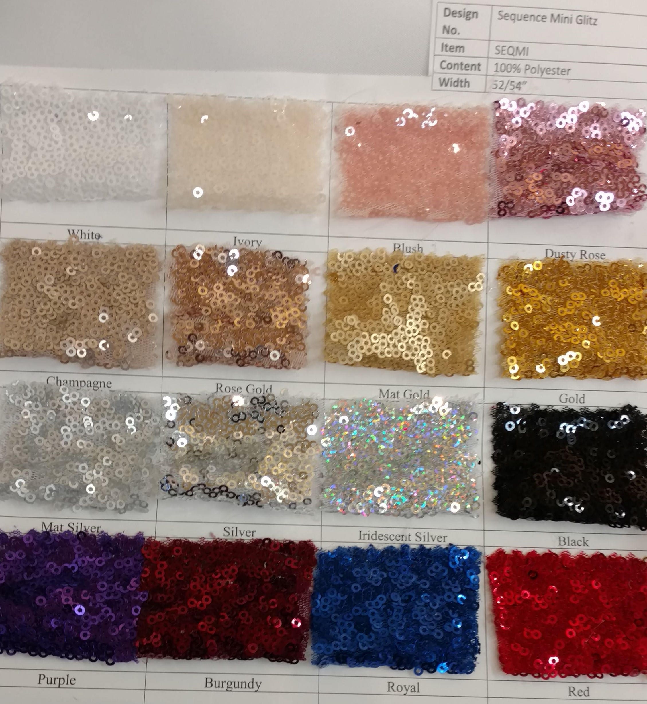 Glitz Sequin Fabric 52 wide sold by the yard 15 Etsy