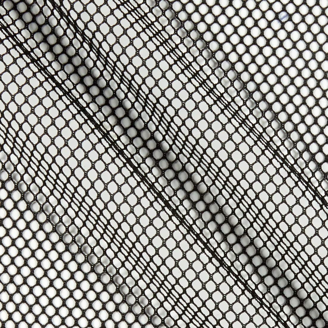 Air Mesh Black Fabric by the Yard, 7mm Polyester Hex Mesh 