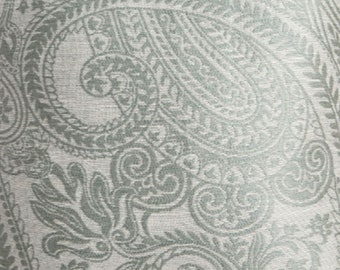 Linen and Cotton Contemporary Paisley Jacquard fabric,  fabric 58" wide, sold by yard in continuous yards.