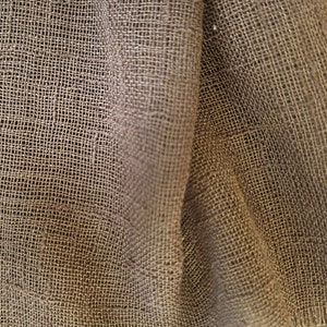 Natural  Linen Burlap thin Textured Fabric 120&quot; Sold by the yard