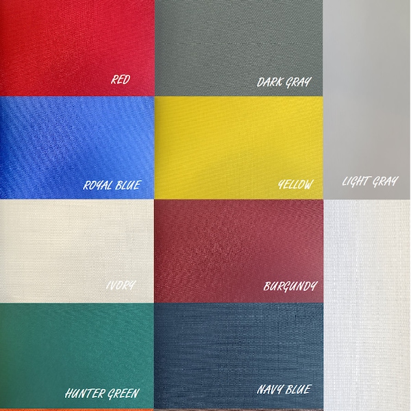 Waterproof Canvas Solid  Indoor Outdoor Fabric, anti -UV stain resistant 60" Sold by the yard 1,000 Denier