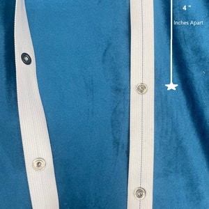 Snap Button Tape White Sewing Fastener Trim sold by the yard