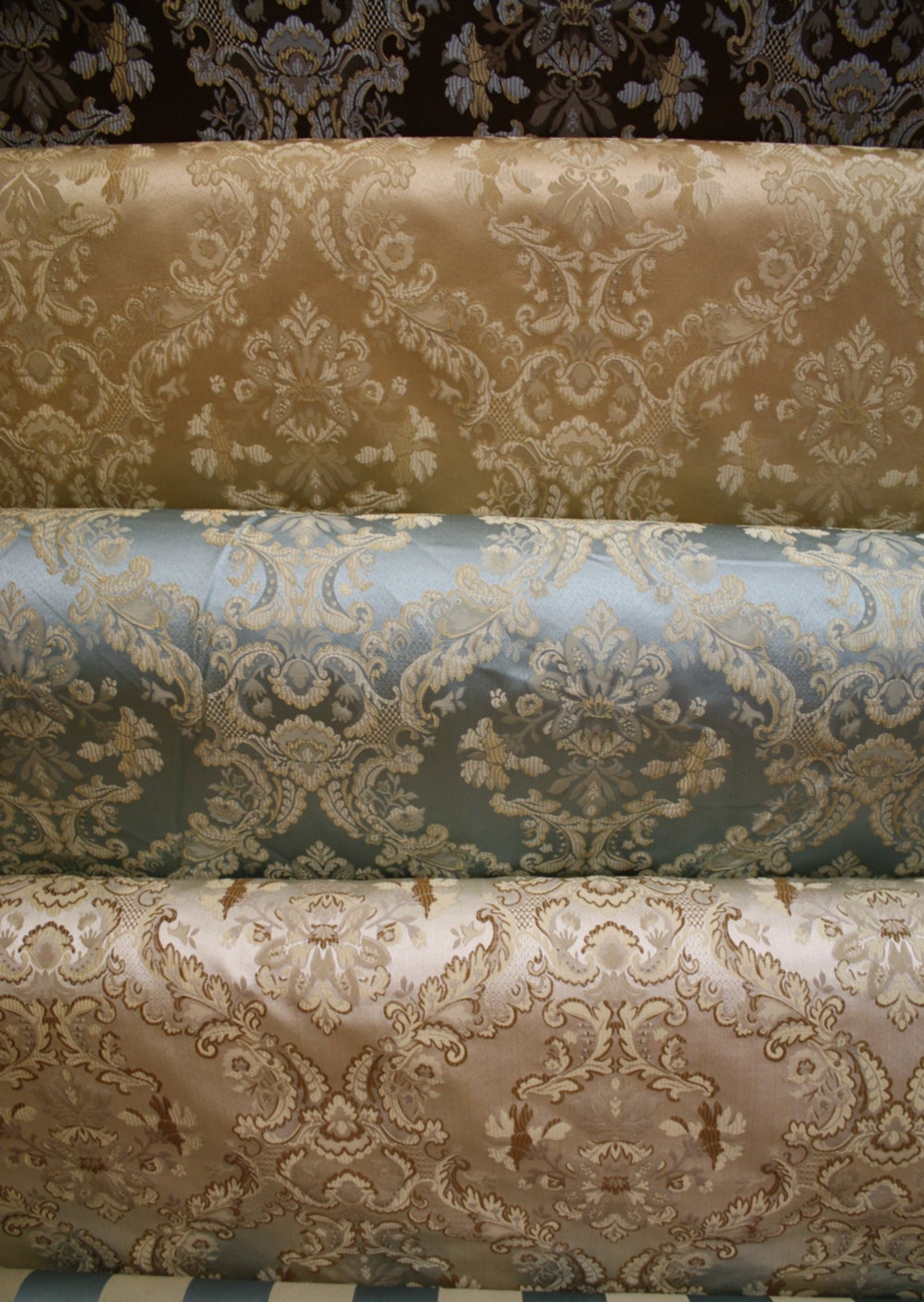 Jacquard Floral Fabric Sold by the Yard 58 Wide Etsy