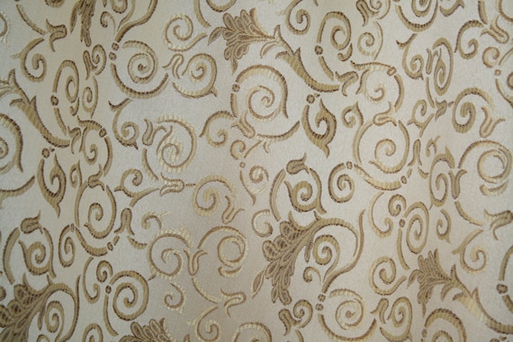 Upholstery and Drapery Color Gold Jacquard Fabric By the Yard 58/" wide