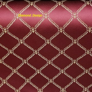 Couleur du tissu jacquard bordeaux/or, tissus d'ameublement et de draperie, décoration, etc. tissu jacquard de 58 po. vendu par mètre Design 800 Diamond