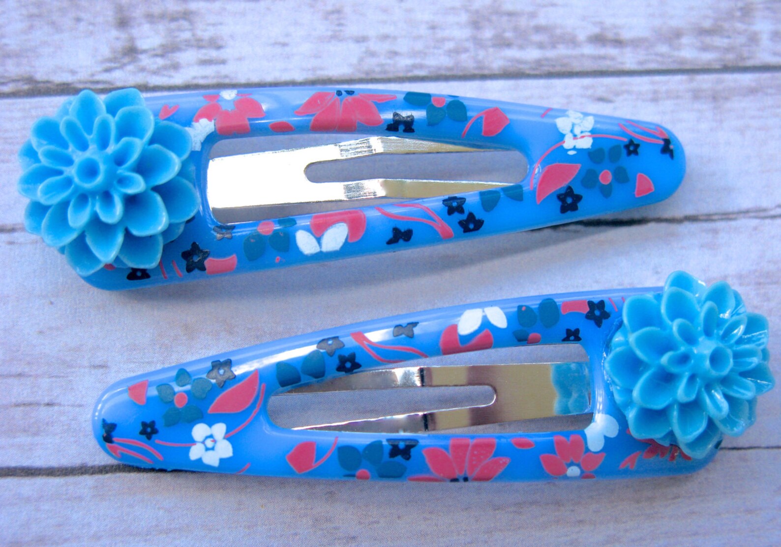 Blue Hair Clip Flower Hair Clip Blue Flowers Flower Hair Etsy Norway