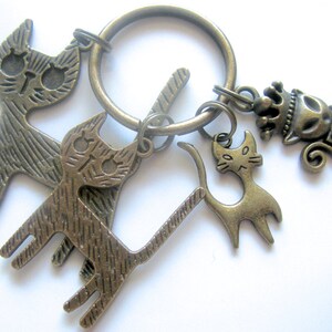 Cat Keychain, Cat Charms, Kitty Charms, Cute Keychain,  Cat Lover Gift, Crazy Cat Lady,