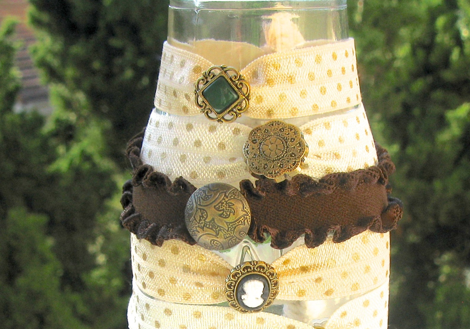 Hair Ties Decorative Hair Ties Hair Elastics Button Hair Etsy