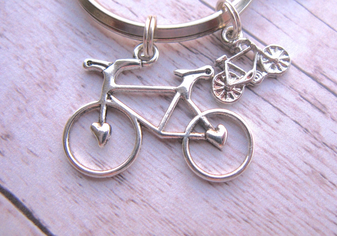 Charm Keychain Bicycle Charm Bicycle Keychain Bike Charm Etsy