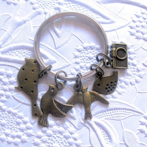 Bird Keychain, Bird Charm, Cute Keychain, Bird Lover Gift, Bird Watching, Bird Watcher