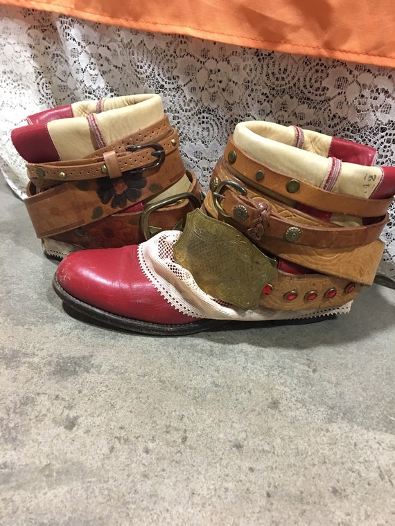 red ankle cowgirl boots