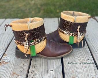 Size 8 Dark Reddish Brown Ankle Bootie Cowgirl Boots - Women’s Cowboy Boots -