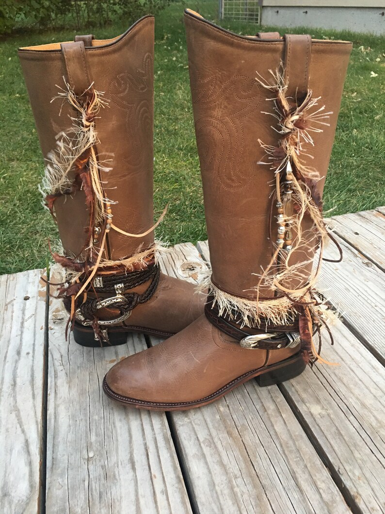 womens boho boots on Fit Like 7 5 Tall Leather Riding Boots Sz 8 5 Embellished Boots Boho Boots Womens Boots Cowboy Western Boots Boots