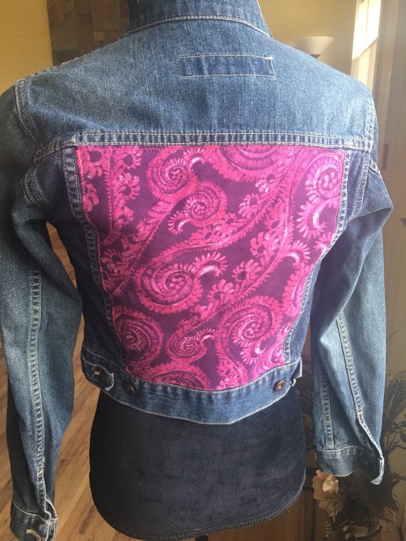 pink jean vest