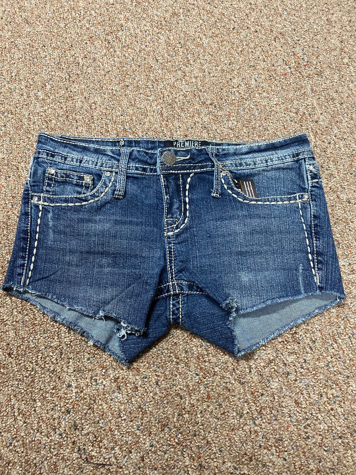 Size 7/8 Booty Bling Jean Cutoff Shorts Denim Shorts Womens | Etsy