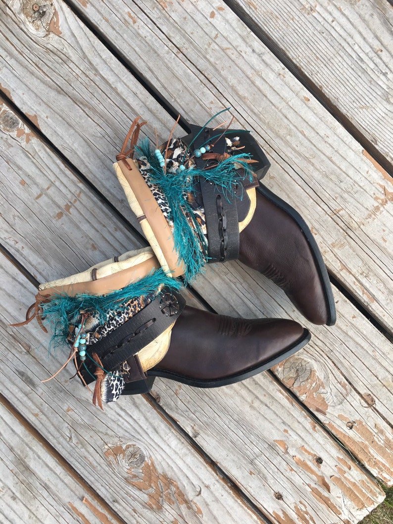 turquoise ankle booties