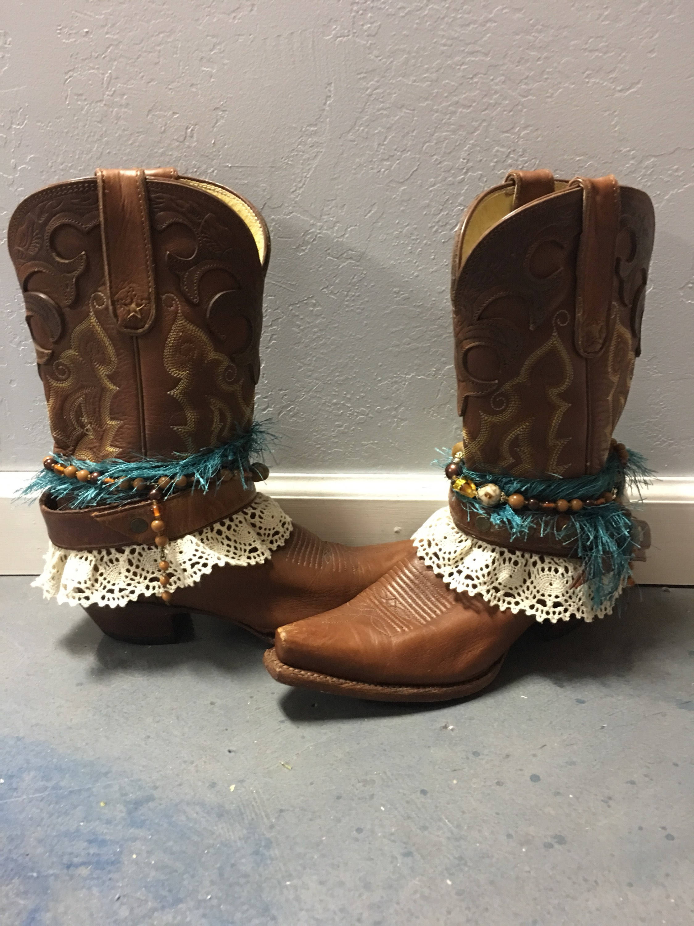 Sz 9 Black SnipToe UPCycled Cowgirl Boots! Boho Boots Festival Boots Womens Western Ankle Cowboy Boots
