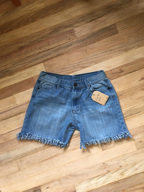 jean shorts with fringe
