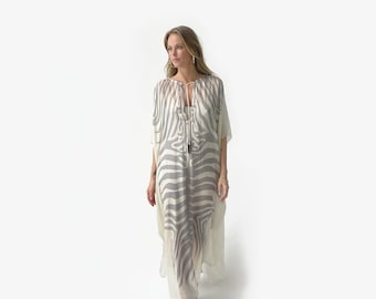 HAYDEN- Grey Silk Caftan