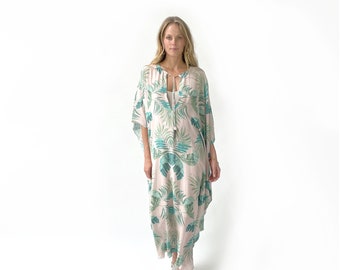 PALM LEAF Silk Caftan