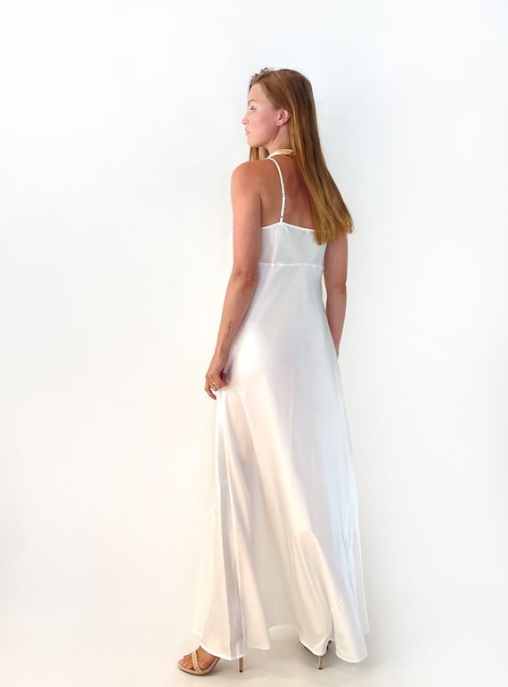 Buy White Wedding Dress 100% Silk Charmeuse Bias Slip Dress Online