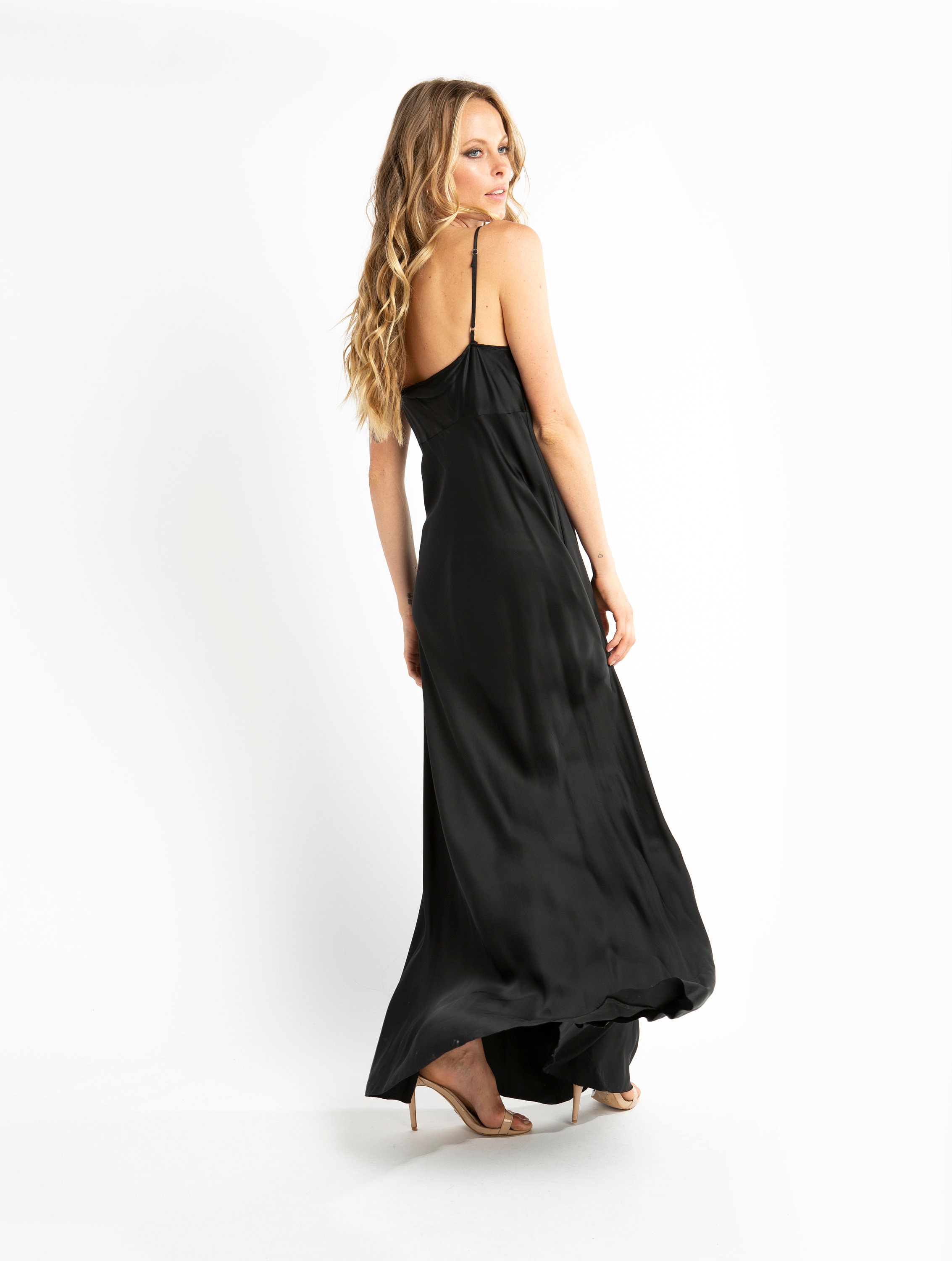 Black slip dress Etsy