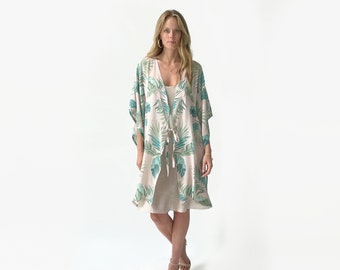 PALM LEAF kimono- Pink