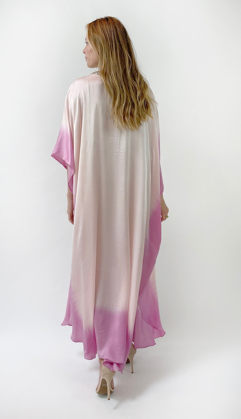 RIMA SHORT CAPE KAFTAN DRESS - BLUSH main image 1