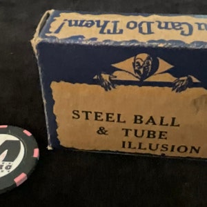 Vintage Super Magic Tricks And Puzzles 1940s Steel Ball & Tube Illusion RARE Collectible image 1