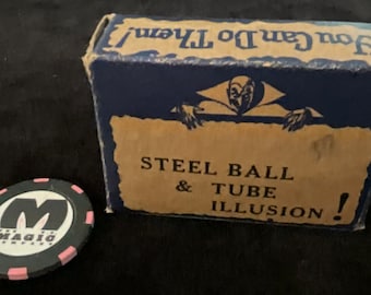 Vintage - Super Magic Tricks And Puzzles 1940s  Steel Ball & Tube Illusion (RARE Collectible)