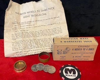 Quality Magic - Vintage Nickels To Dimes (Nicely Crafted Collectible Brass 1940s)
