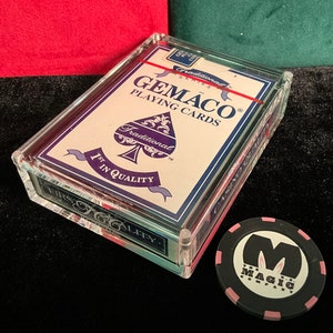 Vintage Plaza Casino Collectible Sealed Unspoiled Casino Cards w/Crystal Playing Cards Display Case By TCC image 1
