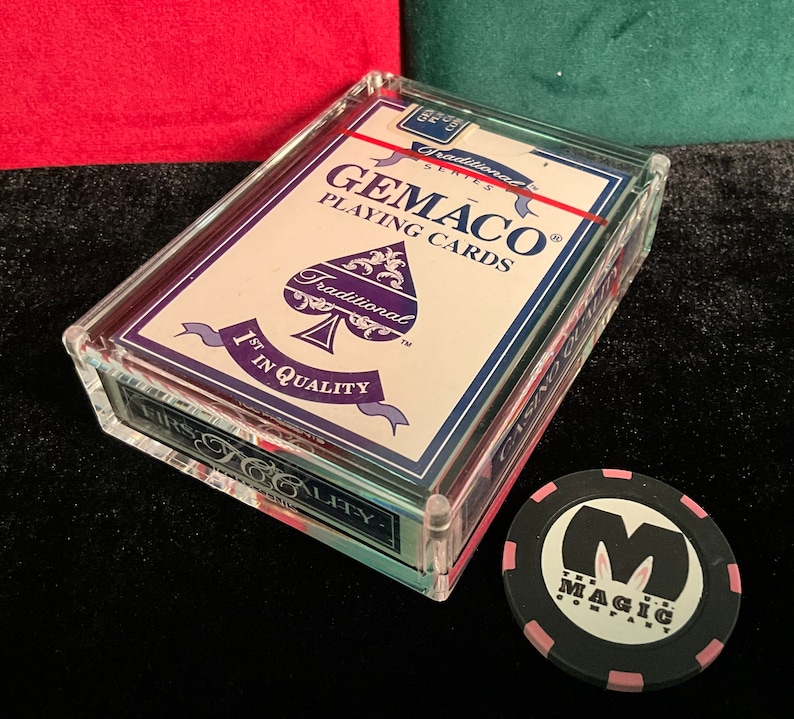 Vintage Plaza Casino Collectible Sealed Unspoiled Casino Cards w/Crystal Playing Cards Display Case By TCC image 1