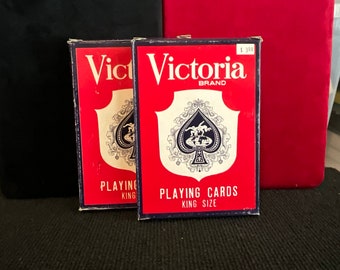 Vintage King Size Playing Cards Victoria Brand - Jumbo