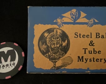Vintage - Super Magic Tricks And Puzzles 1940s  Steel Ball & Tube Mystery (RARE Collectible)