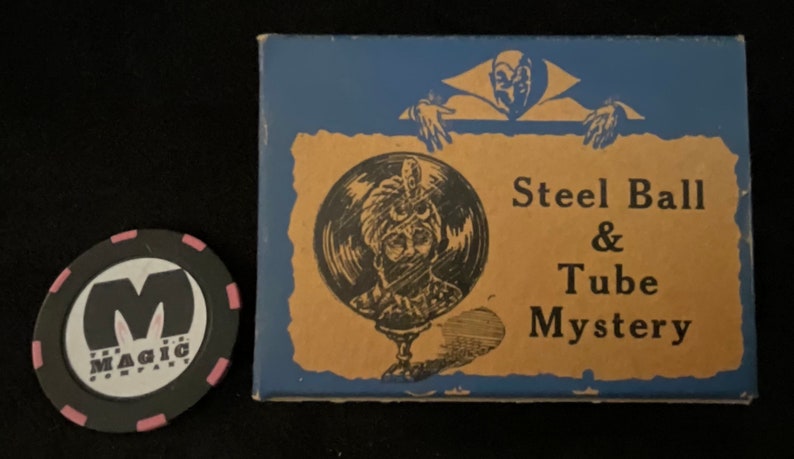 Vintage Super Magic Tricks And Puzzles 1940s Steel Ball & Tube Mystery RARE Collectible image 1