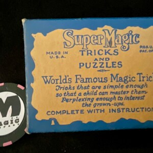 Vintage Super Magic Tricks And Puzzles 1940s Steel Ball & Tube Mystery RARE Collectible image 2