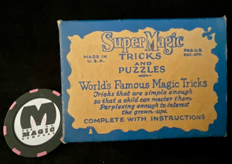 Vintage Super Magic Tricks And Puzzles 1940s Steel Ball & Tube Mystery RARE Collectible image 2